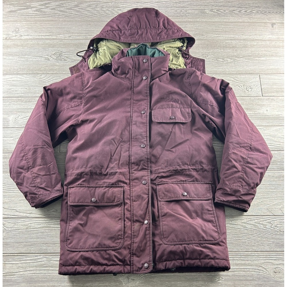 Cabela's Premiere Northern Goose Down Hooded Women's Jacket Coat Size Small